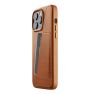 Mujjo Leather Wallet Case iPhone 14 Pro Max bruin sticky