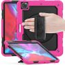 Casecentive Handstrap Pro Hardcase met handvat iPad Pro 12.9" 2022 / 2021 / 2020 / 2018 roze sticky