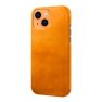 Casecentive Leren Back case iPhone 14 Pro tan sticky