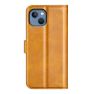 Casecentive Leren Wallet case met sluiting iPhone 14 Pro tan sticky