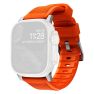 Nomad Rugged Strap Apple Watch (Ultra) 42mm / 44mm / 45mm / 49mm Orange Connector Silver sticky