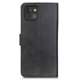 Casecentive Leren Wallet case met sluiting iPhone 13 Mini zwart