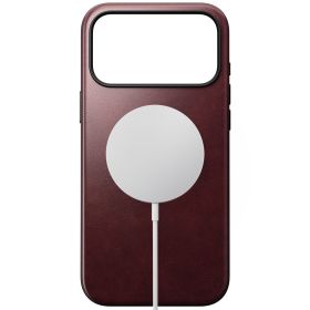 Nomad Modern Leather Case iPhone 17 Pro Burgundy Horween