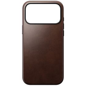 Nomad Modern Leather Case iPhone 17 Pro Max Rustic Brown Horween