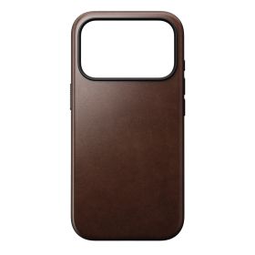 Nomad Modern Leather Case iPhone 17 Pro Rustic brown Horween