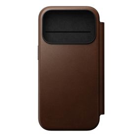 Nomad Modern Leather Folio iPhone 17 Pro bruin