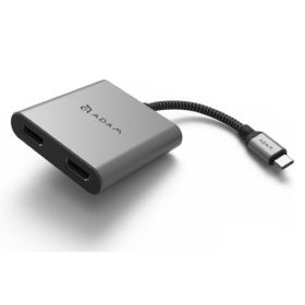 ADAM elements CASA Hub H2 Grey USB-C 3.1 HDMI x2 grijs