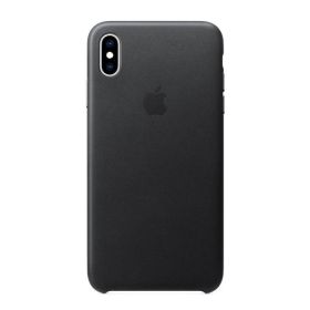 Apple Leather Case iPhone XS Max zwart