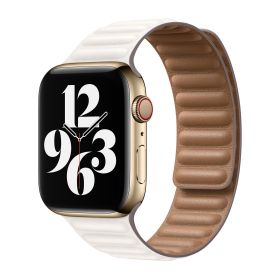 Apple Leather Link Apple Watch S/M 38mm / 40mm / 41mm Chalk