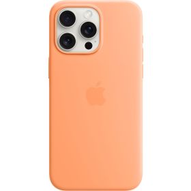 Apple Silicone MagSafe Case iPhone 15 Pro Max Orange Sorbet
