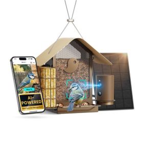 Birdfy Feeder Metal V Lite + Solar - weerbestendig slim vogelvoederhuisje met camera en AI-herkenning