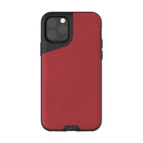 Mous Contour Leather iPhone 11 Pro Max rood