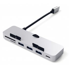 Satechi USB-C Hub Aluminium Clamp Pro zilver