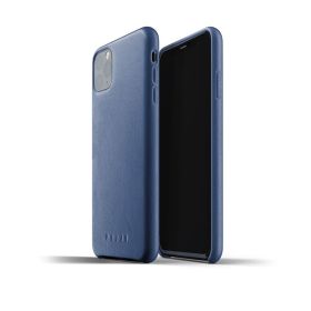 Mujjo Leather Case iPhone 11 Pro Max blauw