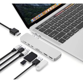 Hyper Pro 8-in-2 MacBook Pro Hub silver