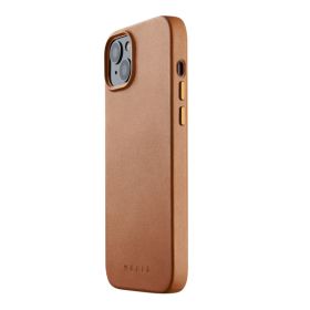 Mujjo Leather Case met MagSafe iPhone 14 / 15 Plus bruin