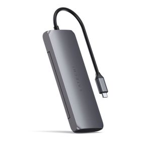 Satechi USB-C Hybrid Multiport Adapter met SSD aansluiting space gray