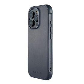 Mujjo Leather Shield Case iPhone 16 Pro Max blauw