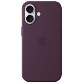 Apple Silicone MagSafe Hoesje iPhone 16 Plum