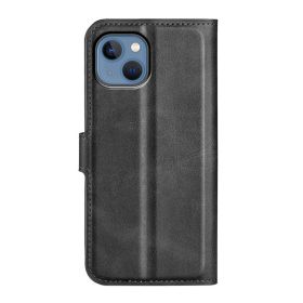 Casecentive Leren Wallet case met sluiting iPhone 14 Plus zwart