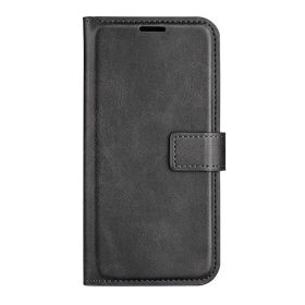 Casecentive Leren Wallet case met sluiting iPhone 15 Pro zwart