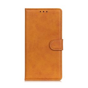 Casecentive Leren Wallet case met sluiting iPhone 13 Pro tan