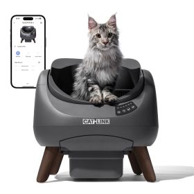 CATLINK Open X - Open Top Zelfreinigende Automatische Kattenbak Grijs