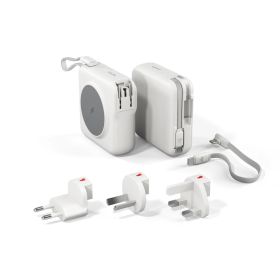 Epico Travel UltraPack 3in1 Portable Wireless Magnetic Power Bank 10.000mAh and Wall Charger White