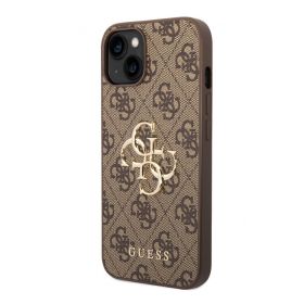 Guess PU 4G Metal Logo case iPhone 14 bruin