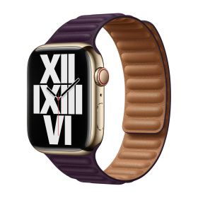 Apple Leather Link Apple Watch M/L 42mm / 44mm / 45mm / 49mm Dark Cherry