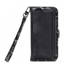 Mobilize 2in1 Magnet Zipper Case iPhone 13 Pro zwart / snake