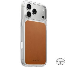 Nomad Clear Leather Case Horween iPhone 18 Pro Max Saddle