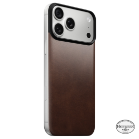 Nomad Magnetische Leren Achterkant Horween MagSafe iPhone 18 Pro Max Rustic Brown