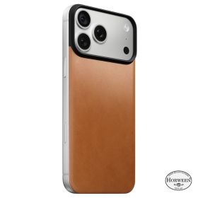 Nomad Magnetische Leren Achterkant Horween MagSafe iPhone 18 Pro Max Saddle