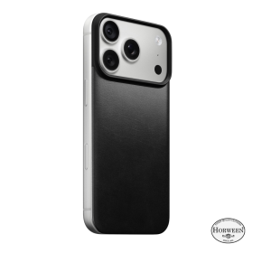 Nomad Magnetische Leren Achterkant Horween MagSafe iPhone 18 Pro Zwart