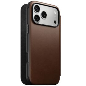 Nomad Modern Camino Leren Folio iPhone 18 Pro Bruin