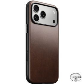 Nomad Modern Leren Hoesje Horween iPhone 18 Pro Max Rustic Brown