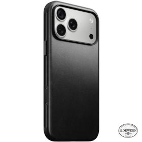 Nomad Modern Leren Hoesje Horween iPhone 18 Pro Max Zwart