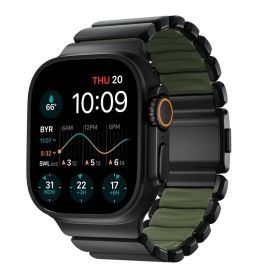 Nomad Stratos Titanium Strap Apple Watch 44mm / 45mm / 46mm / 49mm Zwart/Forest