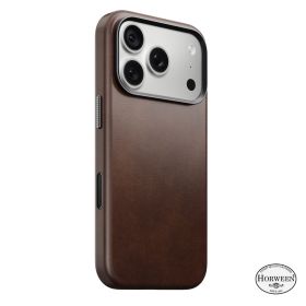 Nomad Traditional Leren Hoesje Horween iPhone 18 Pro Rustic Brown