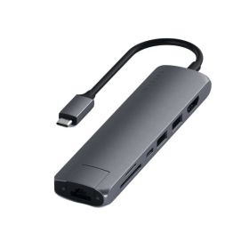 Satechi Type-C Multi-Port Hub 4K Ethernet Slim grijs