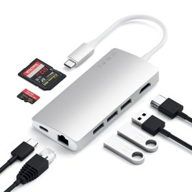Satechi USB-C Multi-Port Adapter 4K Ethernet V2 zilver 