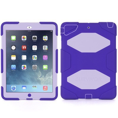 Dagaanbieding - Griffin Survivor All-Terrain hardcase iPad Air 1 paars/lila dagelijkse koopjes
