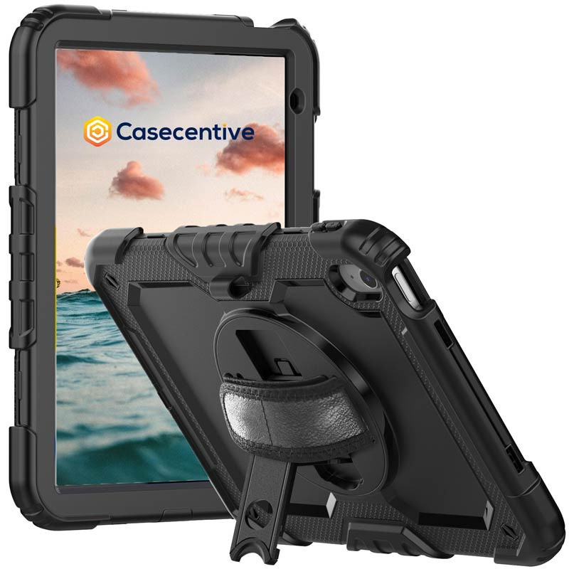 Casecentive Handstrap Pro Hardcase avec sangle pour iPad Pro 13" 2024 noir