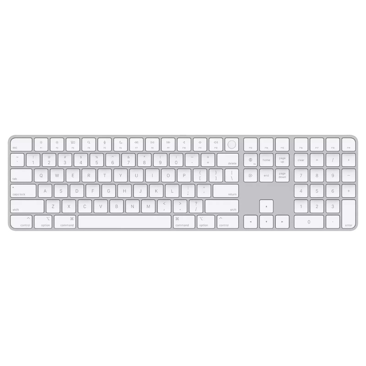 Apple Magic Keyboard avec Pavé Numérique et Touch ID QWERTY US - Blanc