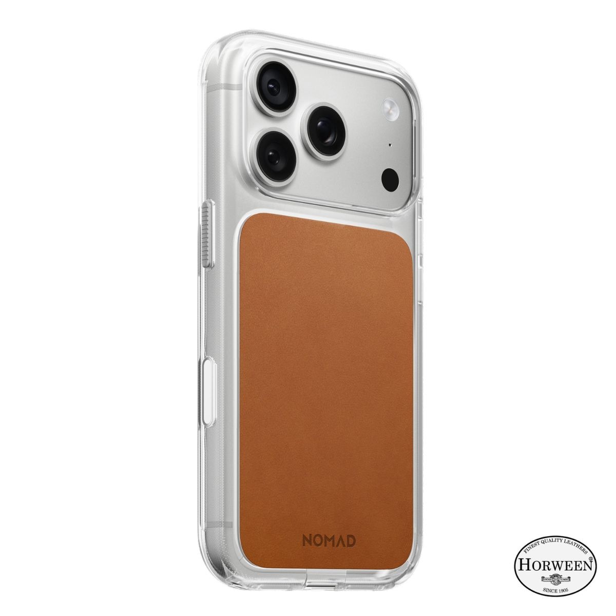 Nomad Transparant Leren Hoesje Horween iPhone 18 Pro Saddle - NM017743858
