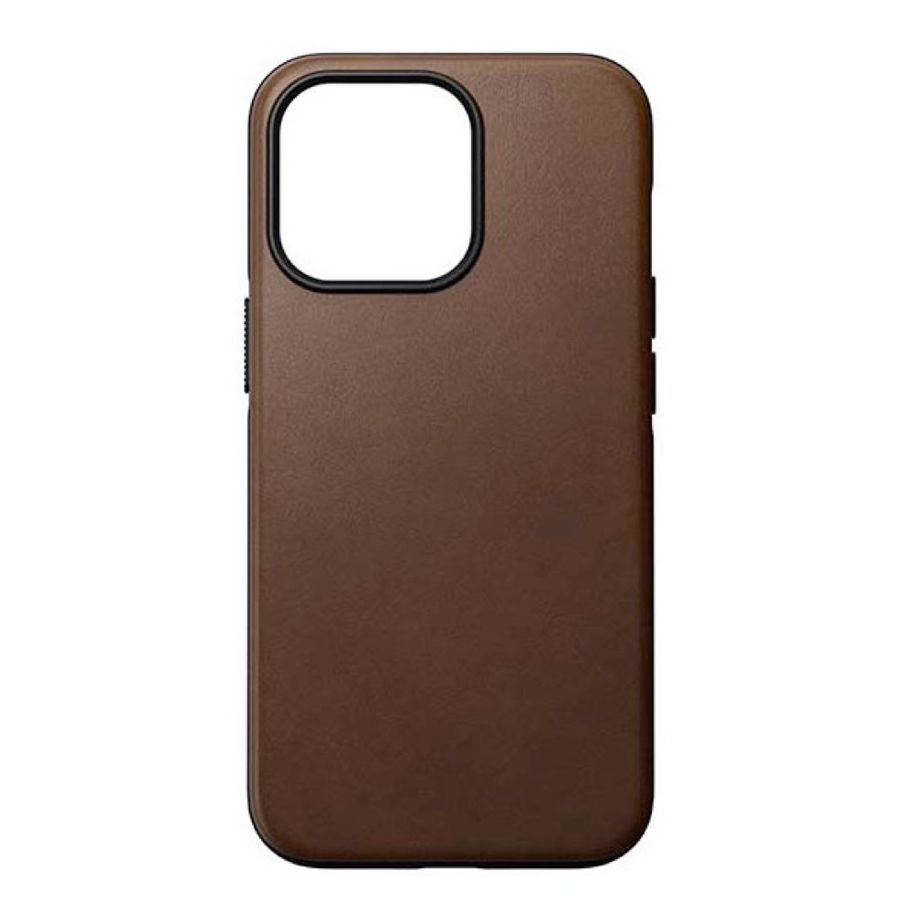Nomad - Rugged Leather Case iPhone 14 Pro Mag hoesje | Bruin