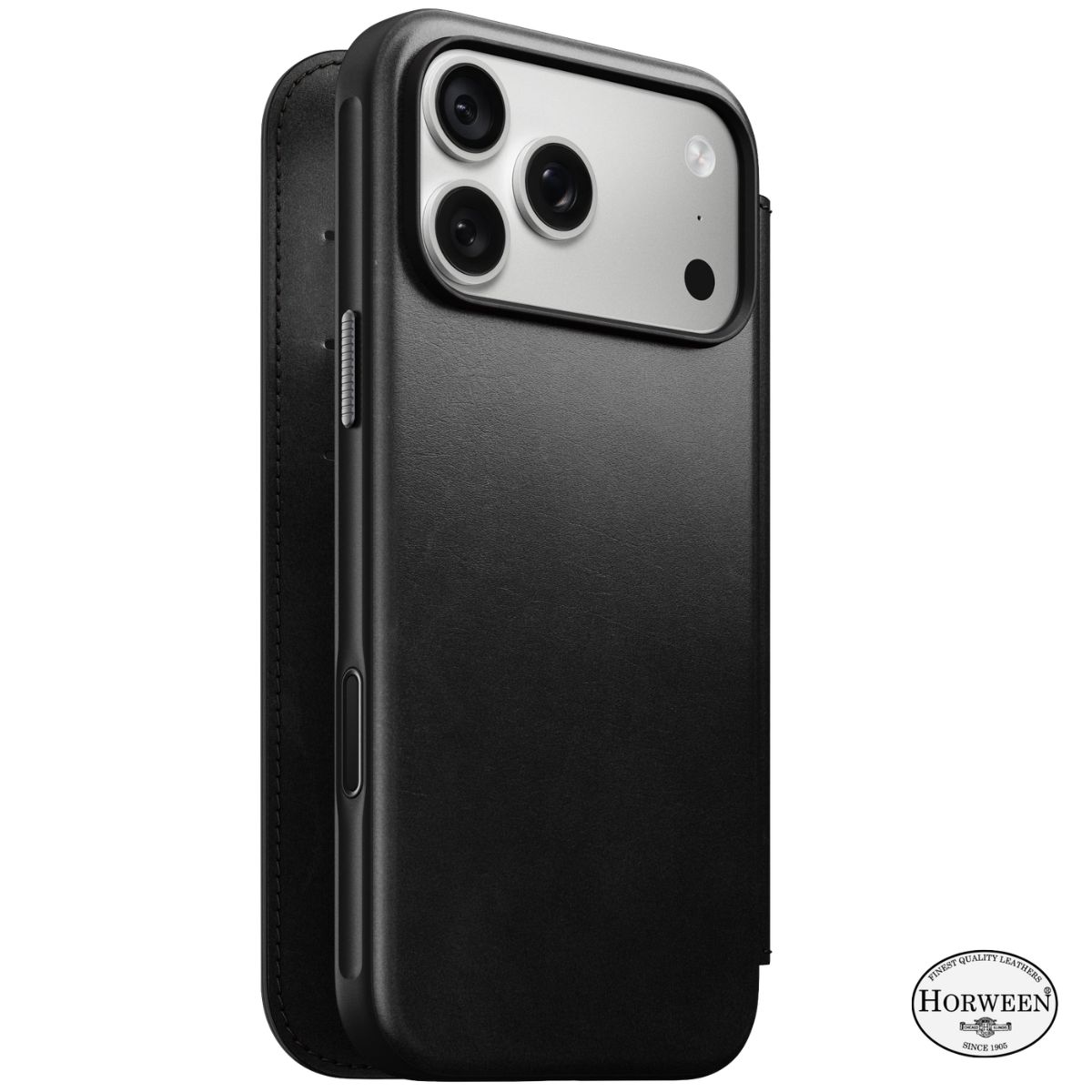Nomad Modern Leren Folio Horween iPhone 18 Pro Max Zwart - NM009049858