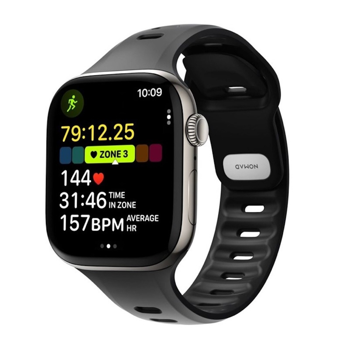 Nomad Tempo Band Apple Watch 44mm/ 45mm/ 46mm/ 49mm Zwart - NM011444858