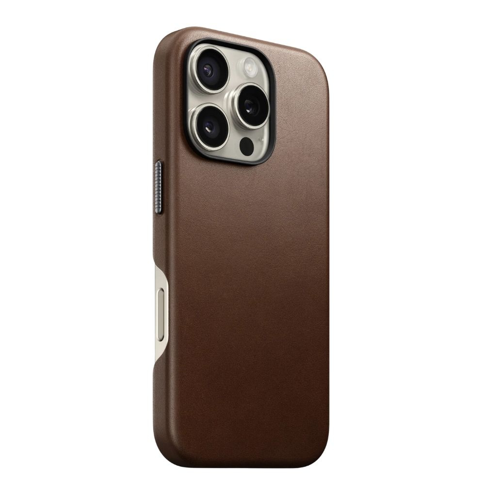 Nomad Coque en Cuir Traditional iPhone 16 Pro - Marron